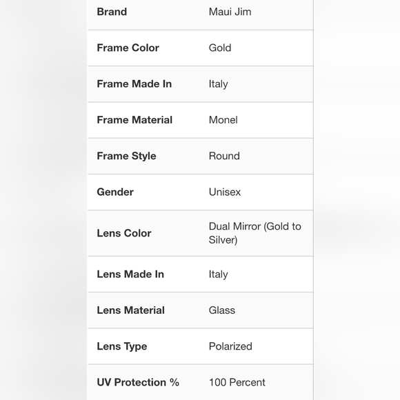 New! Maui Jim Hukilau Polarized Polarized Sunglasses Gold Metal Round Monel NWT! - Picture 5 of 8